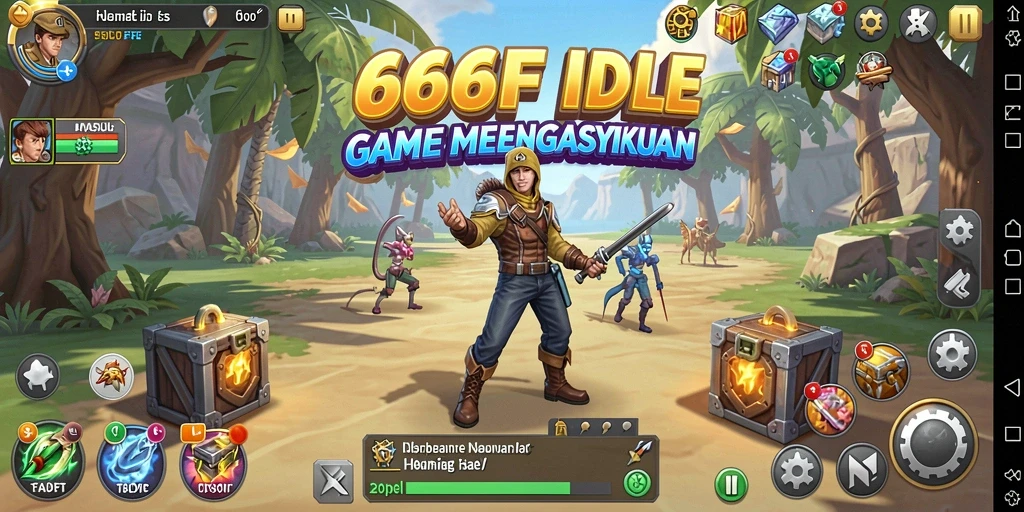 Gameplay menyenangkan di 666FF dengan karakter unik dan sumber daya.