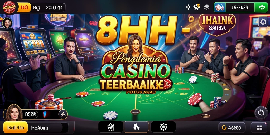 Tampilan gameplay Live Casino yang mendebarkan di 8HHH.