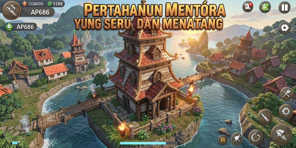 Menampilkan mendebarkan gameplay Tower Defense di AP686.