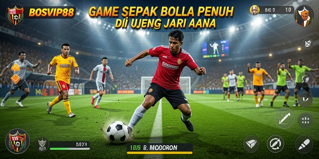 Tampilan gameplay seru dari permainan sepak bola BOSVIP88.