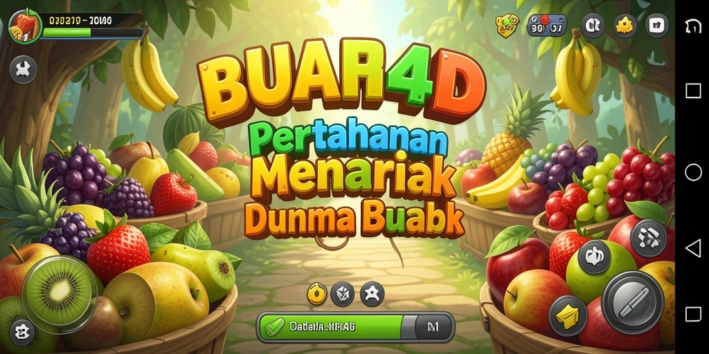 Tampilan gameplay seru di BUAH4D dengan strategi Tower Defense.