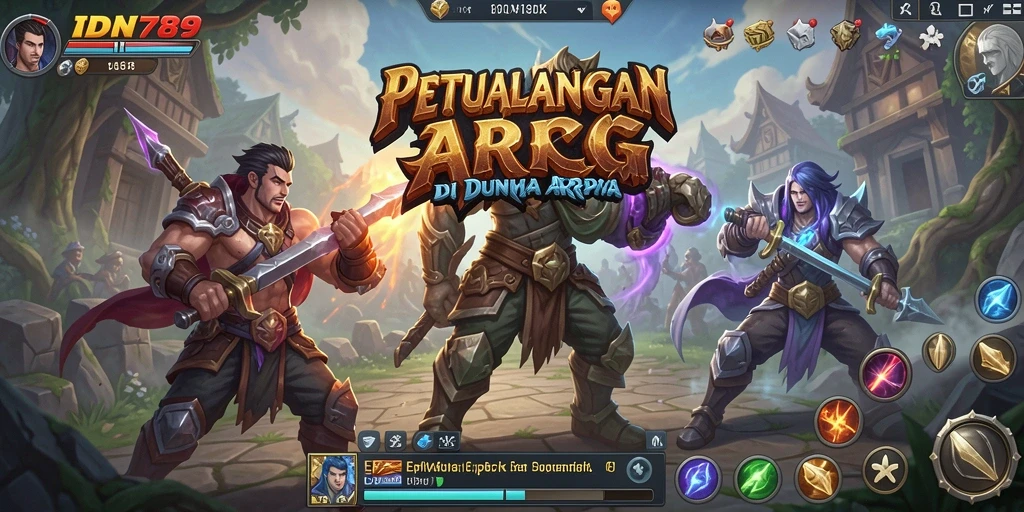 Tangkapan layar utama IDN789 menampilkan pertempuran ARPG yang menegangkan.