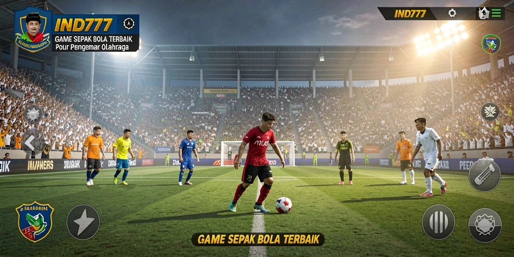 Tampilan gameplay IND777 dalam pertandingan sepak bola yang seru.