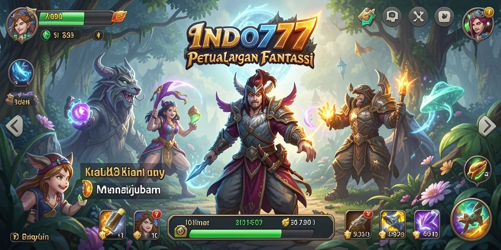 Screenshot gameplay INDO777 menunjukkan aksi pertempuran yang mendebarkan.