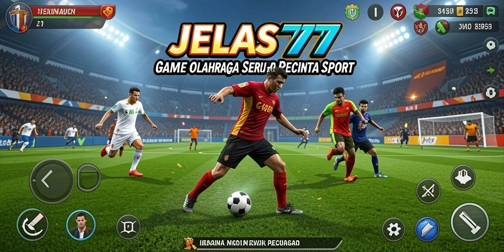 Screenshot tampilan gameplay seru JELAS777 yang menunjukkan pertandingan olahraga.