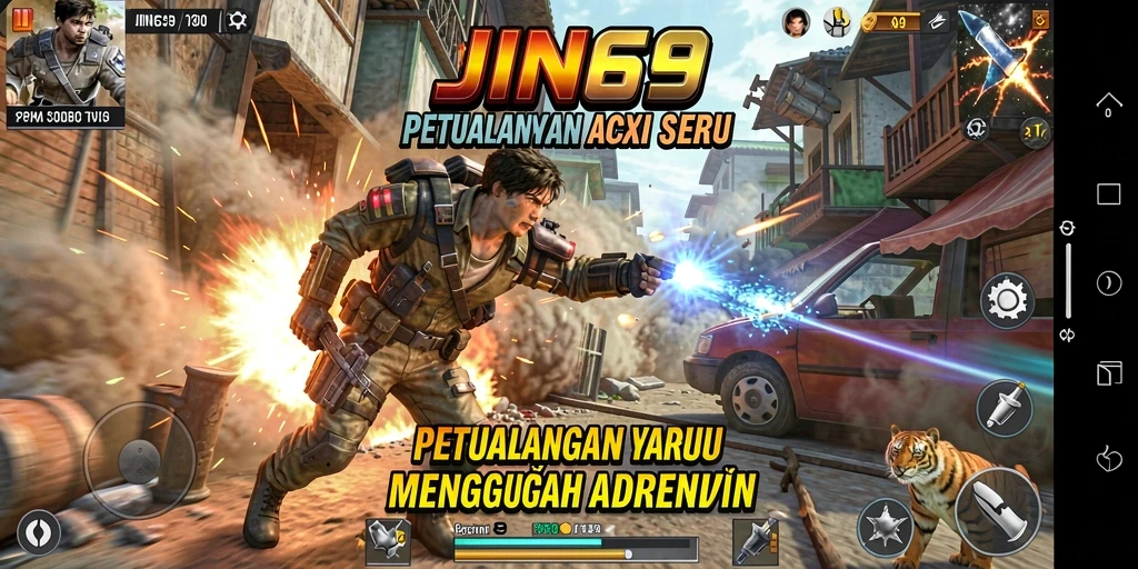 Tampilan menarik dari gameplay JIN69 dengan pertempuran yang intens.