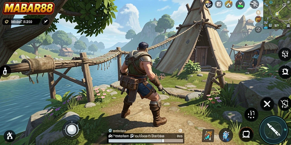Gameplay MABAR88 yang menampilkan dunia terbuka penuh petualangan.