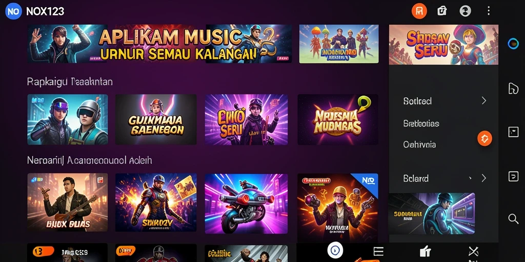 Tampilan screenshot gameplay NOX123 yang menampilkan pengalaman musik yang interaktif.