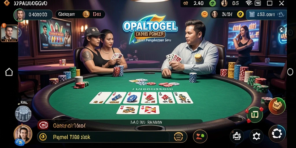 Tampilan menarik dari gameplay Poker di OPALTOGEL.