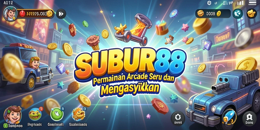 Tampilan gameplay SUBUR88 yang penuh warna dan energik.