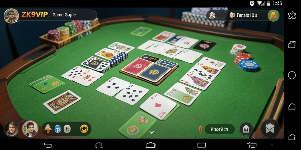Screenshot gameplay ZK9VIP menampilkan aksi seru permainan Gaple.